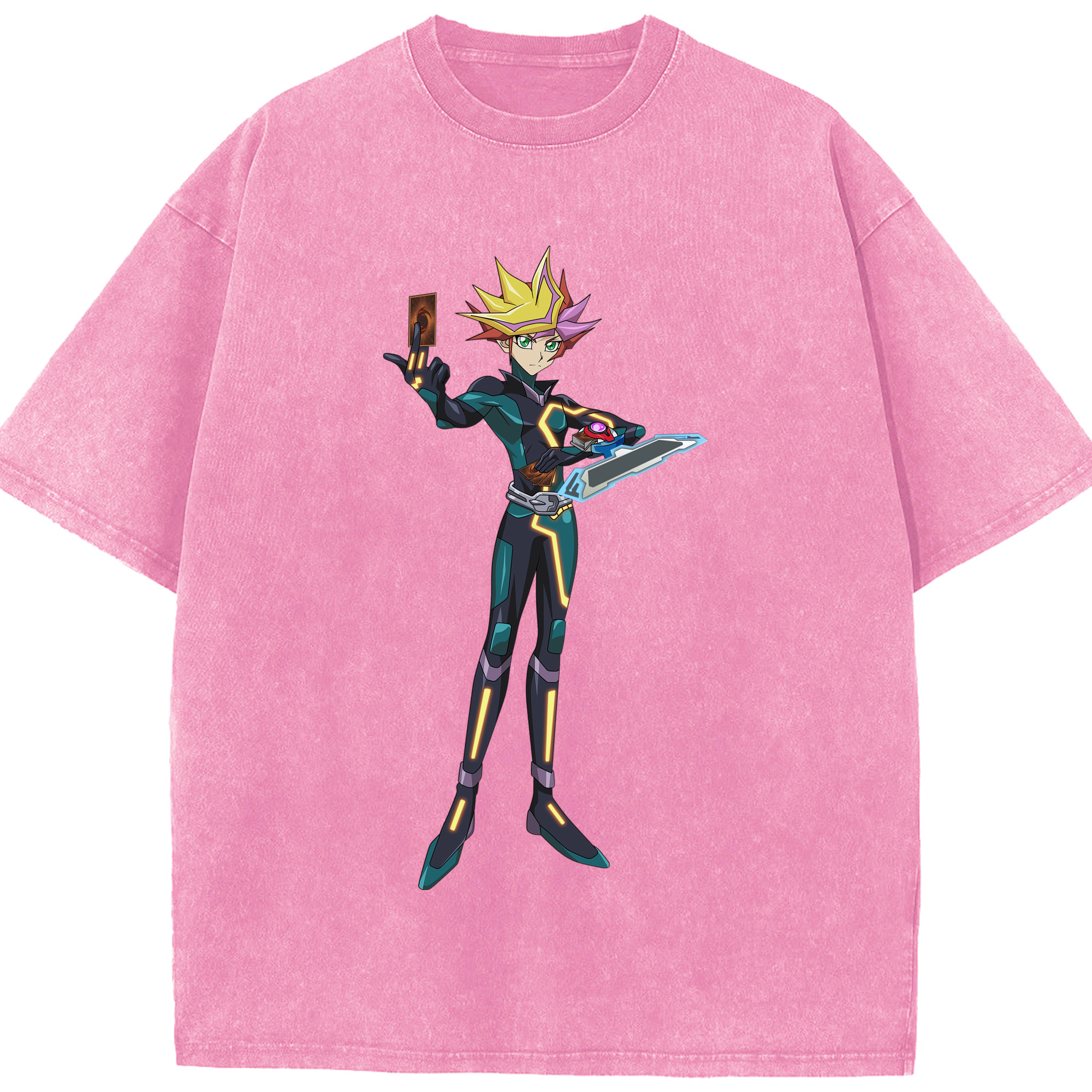 （画像用） 遊☆戯☆王 Yu-Gi-Oh! 綿100% ヴィンテージ風 半袖Tシャツ（フロントプリント）